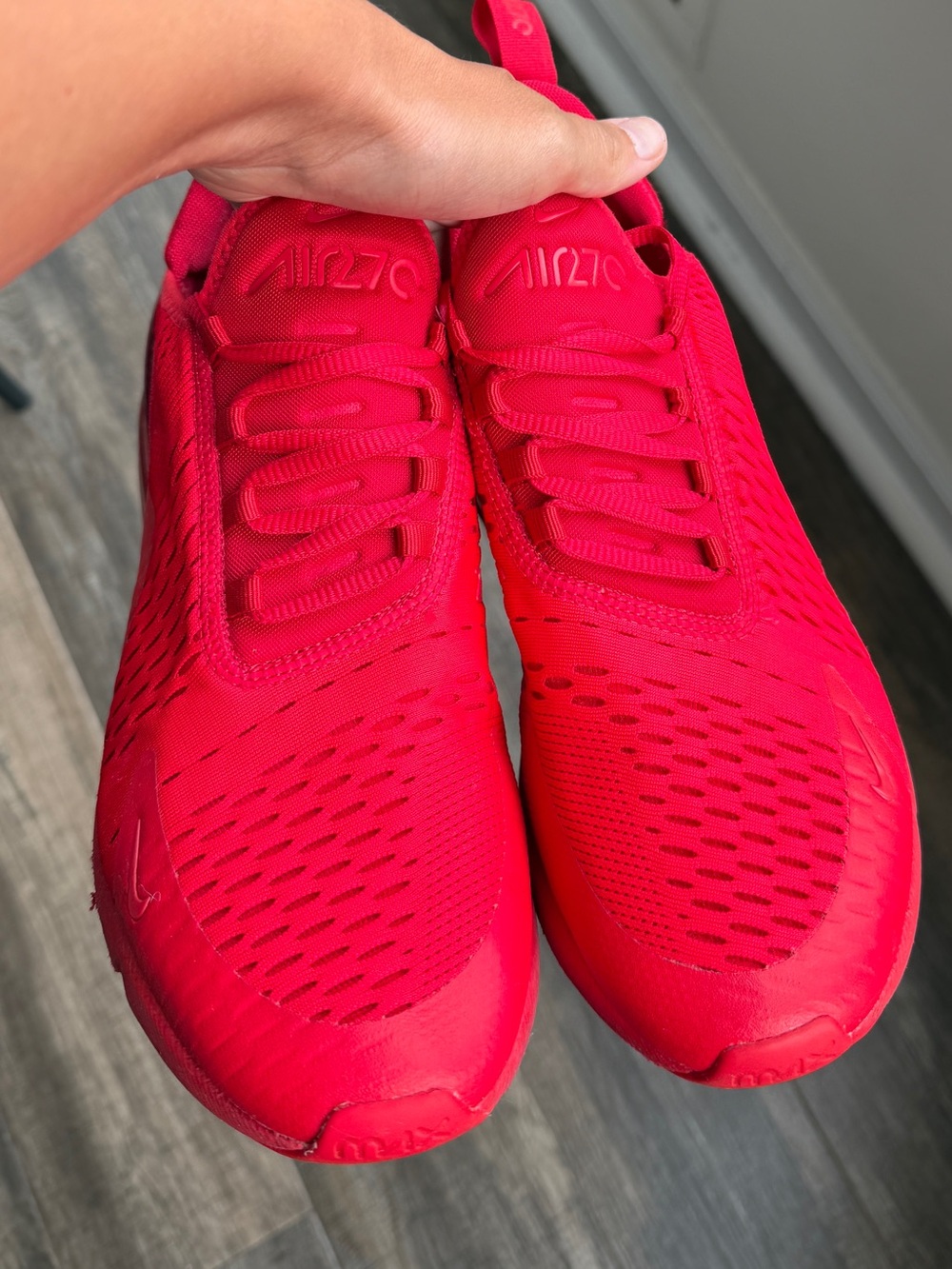 Nike air max 270 triple red sneakers shoes 8 - Picture 3 of 6